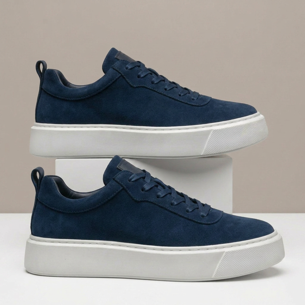 Sneakers Bleu en Daim - Tres Confortable