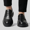 Mocassin Noir en Cuir Noir Tres Confortable