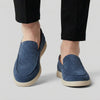 Mocassin Bleu en Daim Tres Confortable