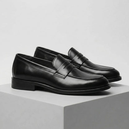 Mocassin Noir en Cuir Noir Tres Confortable