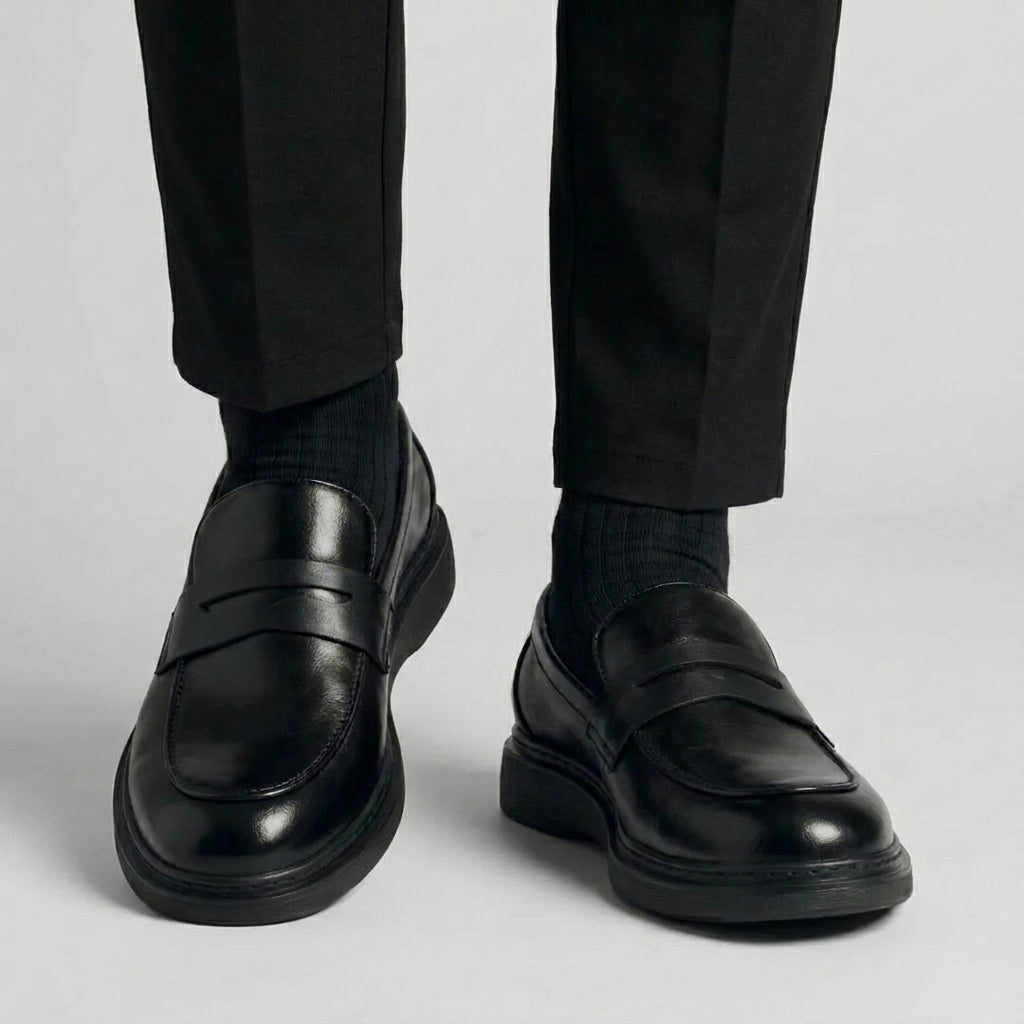 Chaussure Noir de Luxe Tres Confortable 100% Cuir