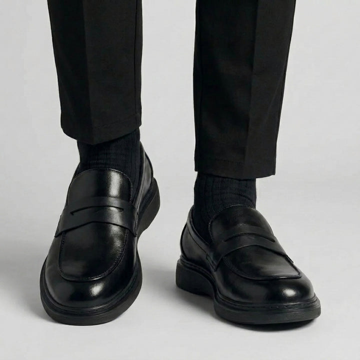 Chaussure Noir de Luxe Tres Confortable 100% Cuir