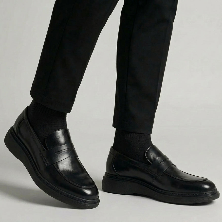 Chaussure Noir de Luxe Tres Confortable 100% Cuir