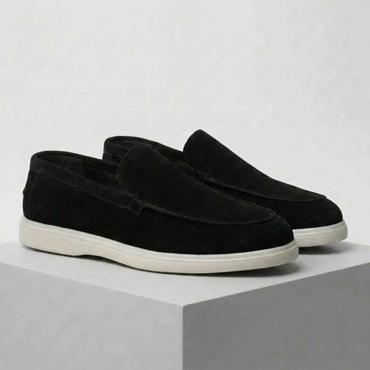 Mocassin Noir en Daim Tres Confortable