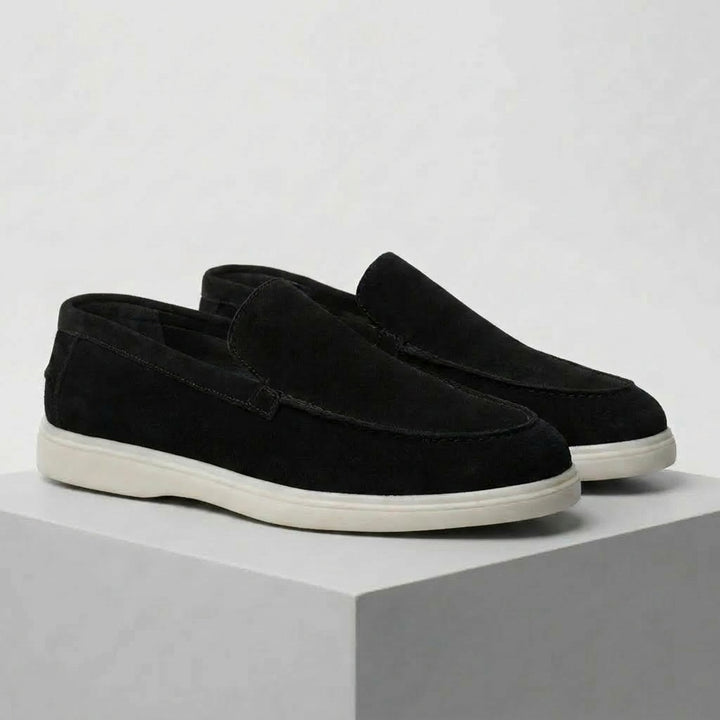 Mocassin Noir en Daim Tres Confortable