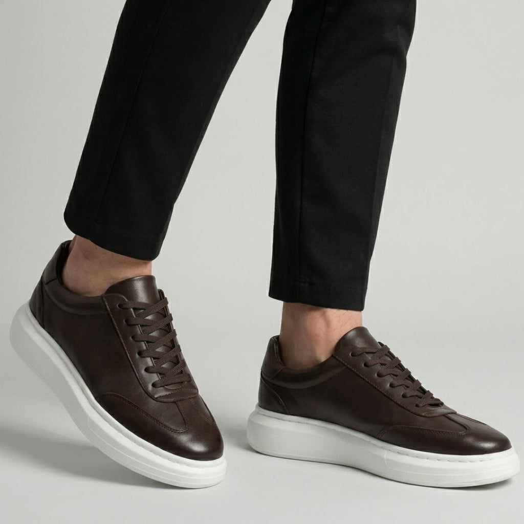 Vortex Sneakers Marron en Cuir