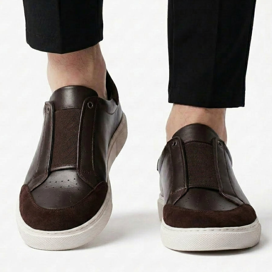 Sneakers Marron en Cuir - Tres Confortable