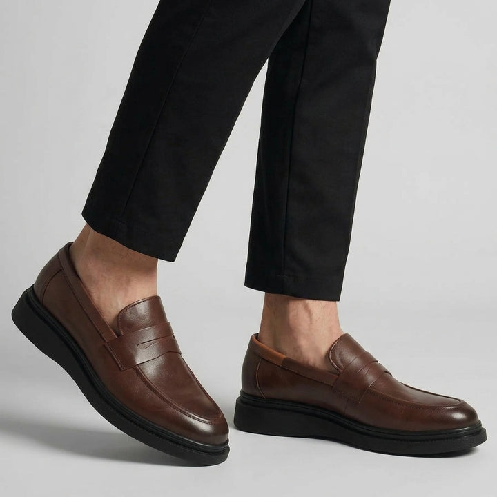 Moccasin Marron de Luxe Tres Confortable 100% Cuir