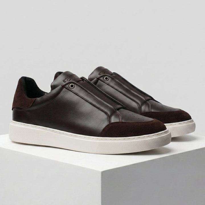 Sneakers Marron en Cuir - Tres Confortable