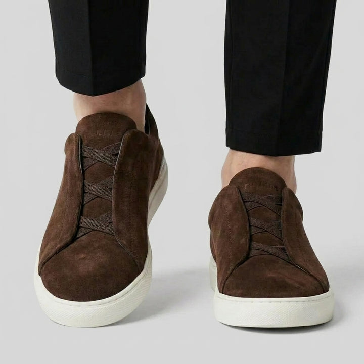Urbex Sneakers Marron en Daim- Très Confortable