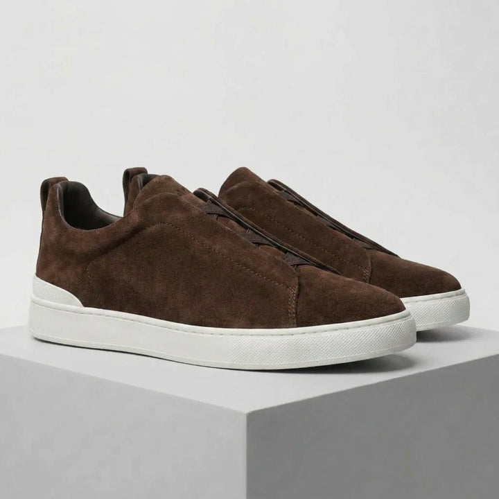 Urbex Sneakers Marron en Daim- Très Confortable
