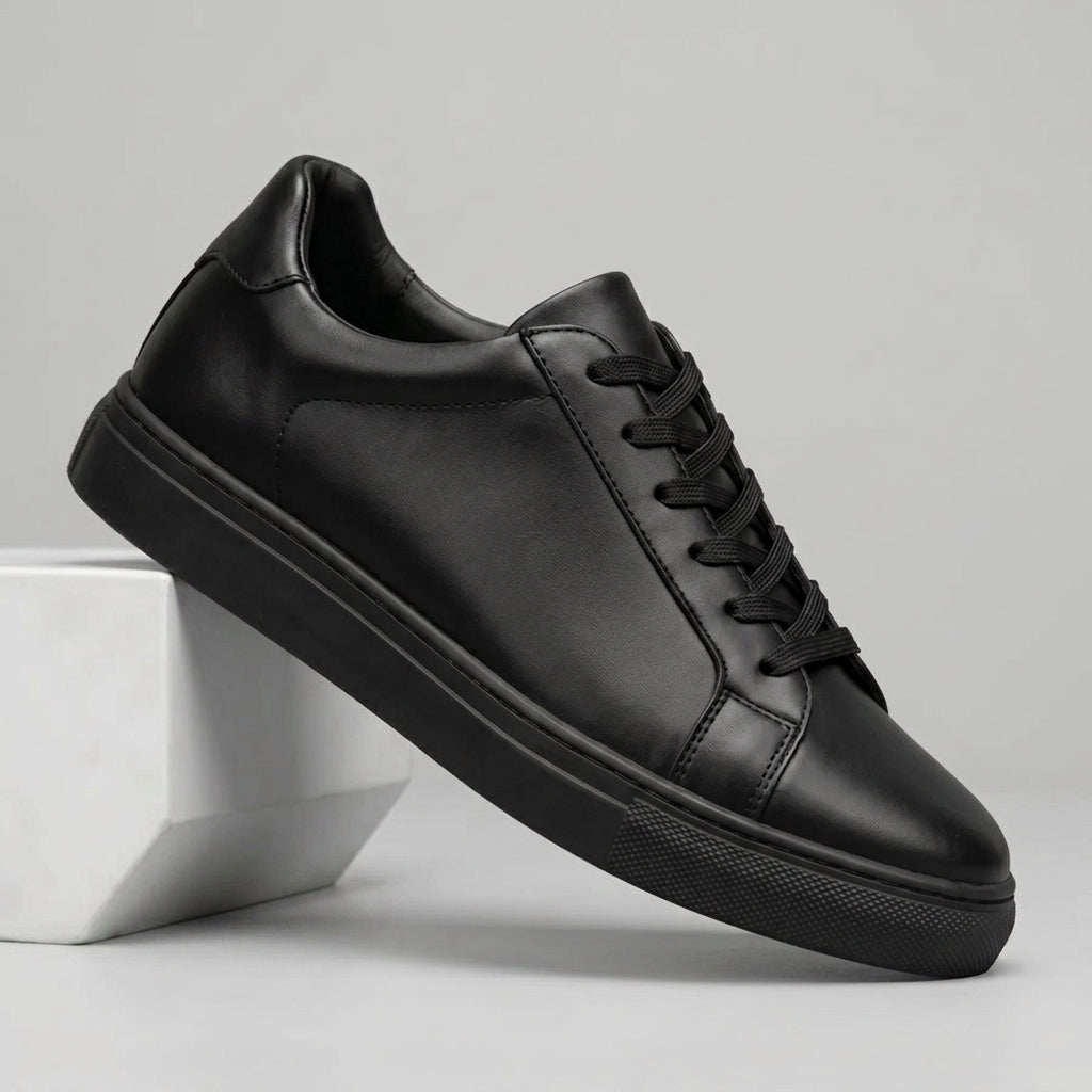 Sneakers Noir en Cuir - Tres Confortable