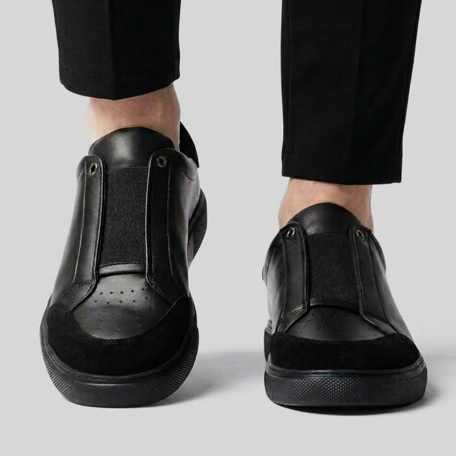 Sneakers Noir en Cuir - Tres Confortable
