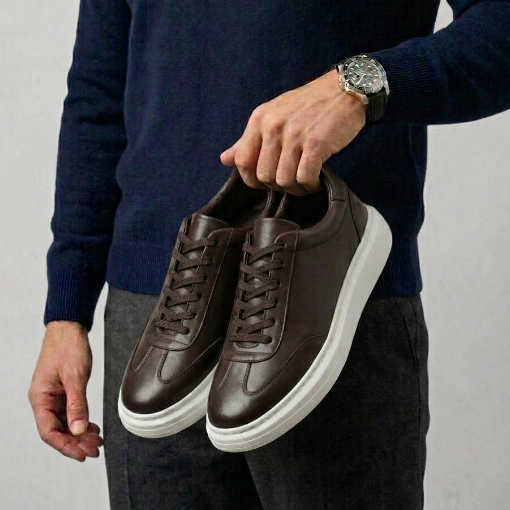 Vortex Sneakers Marron en Cuir