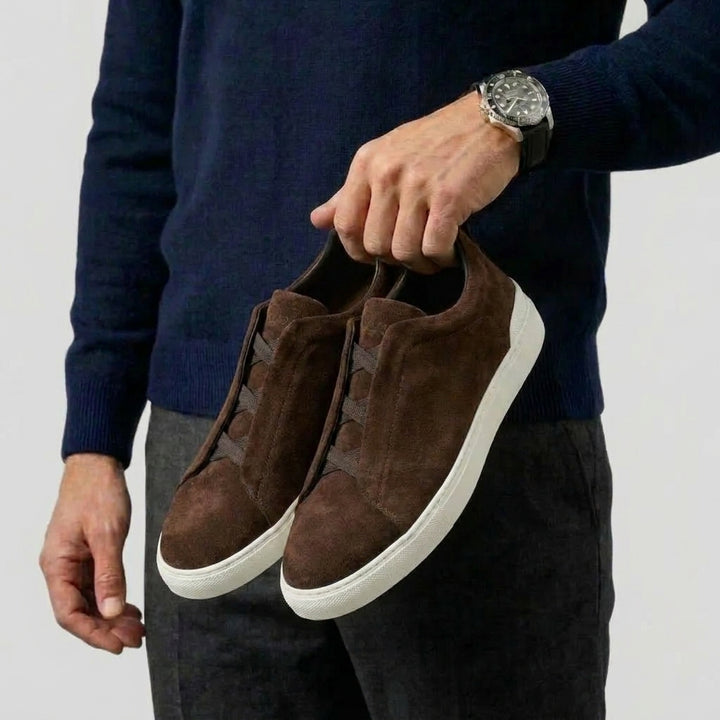 Urbex Sneakers Marron en Daim- Très Confortable