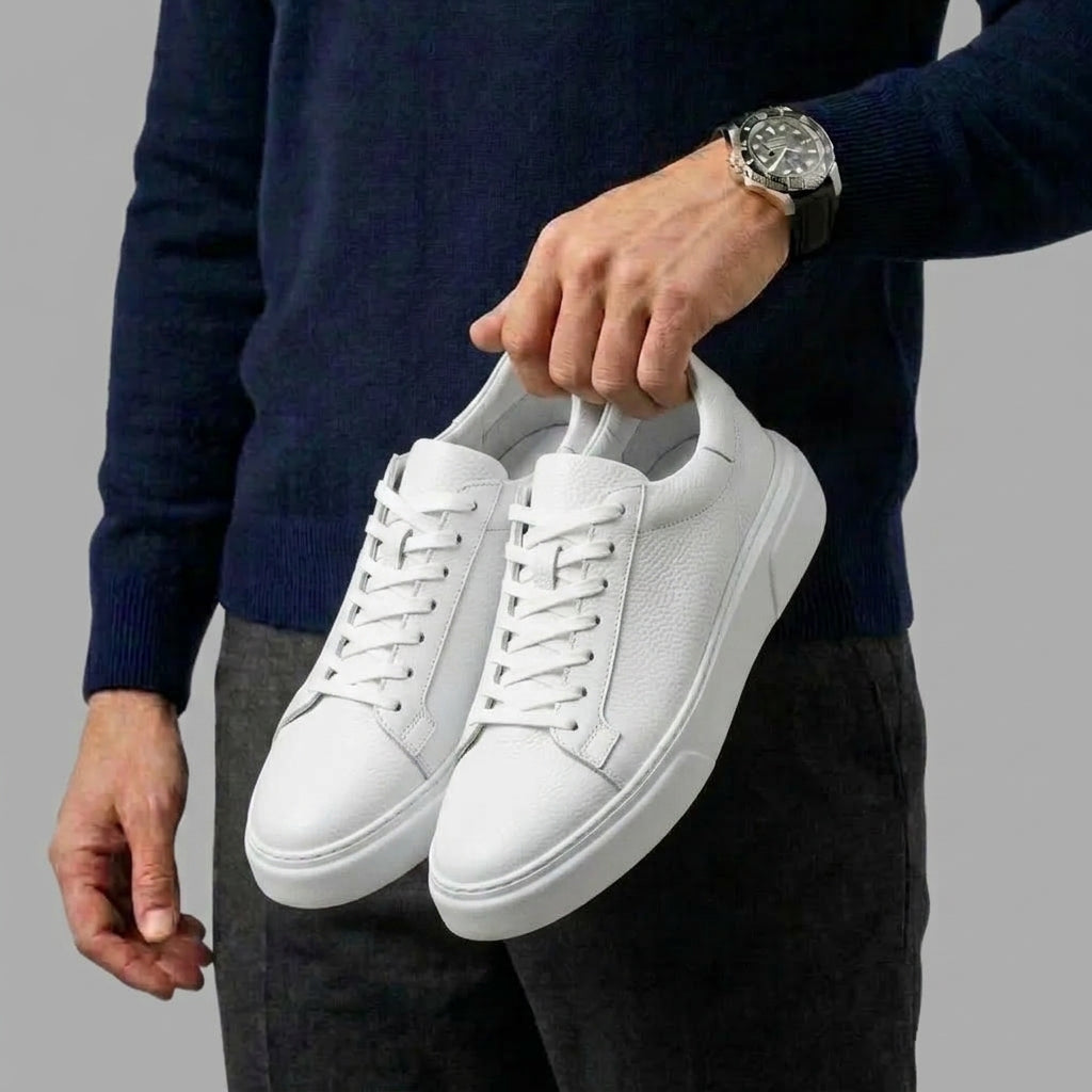 Sneakers Blanc en Cuir - Tres Confortable