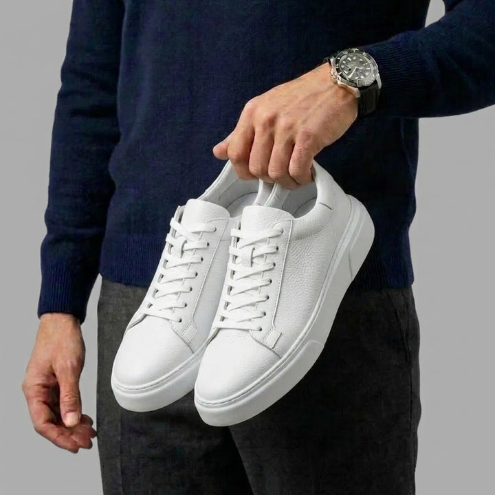 Sneakers Blanc en Cuir - Tres Confortable
