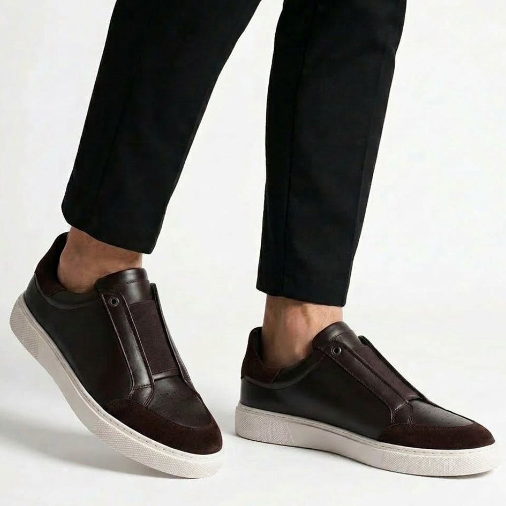 Sneakers Marron en Cuir - Tres Confortable