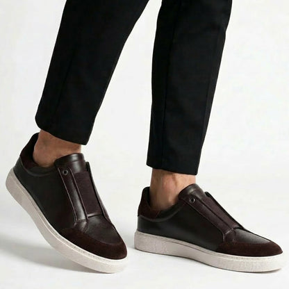 Sneakers Marron en Cuir - Tres Confortable