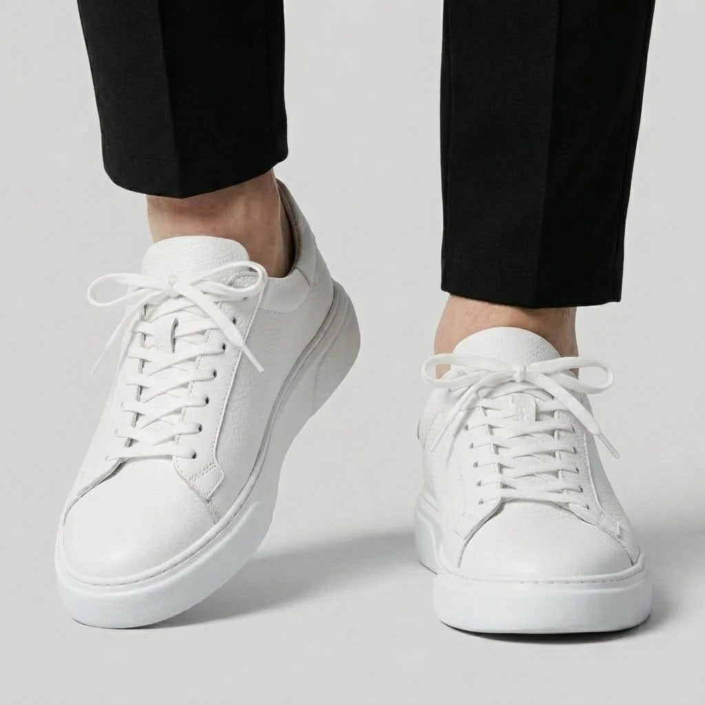 Sneakers Blanc en Cuir - Tres Confortable