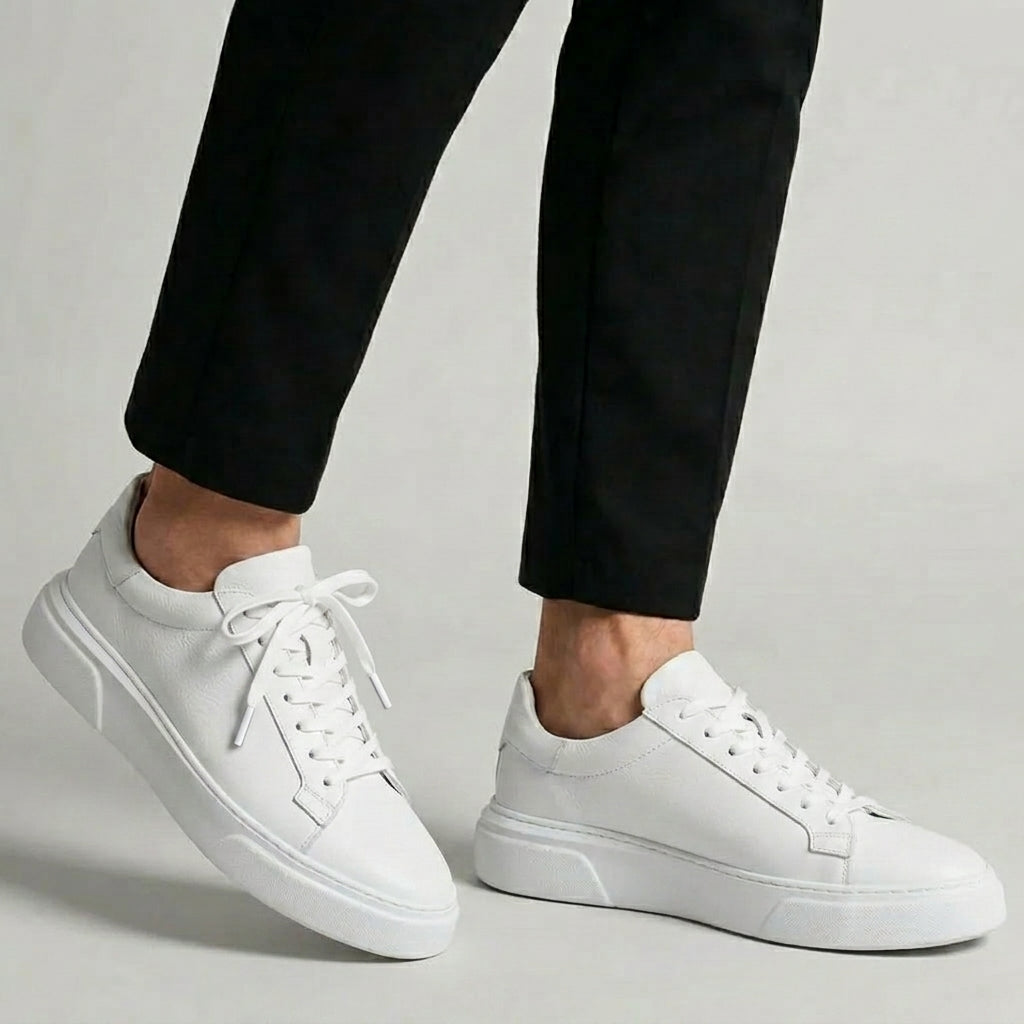 Sneakers Blanc en Cuir - Tres Confortable