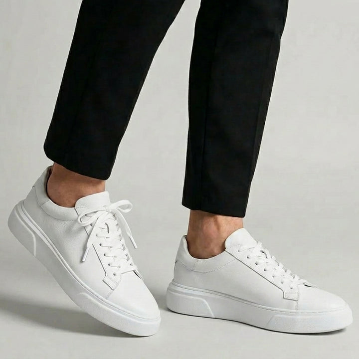 Sneakers Blanc en Cuir - Tres Confortable