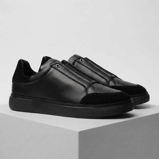 Sneakers Noir en Cuir - Tres Confortable