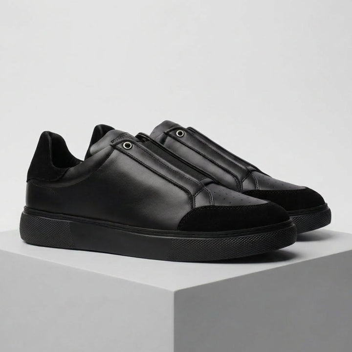 Sneakers Noir en Cuir - Tres Confortable