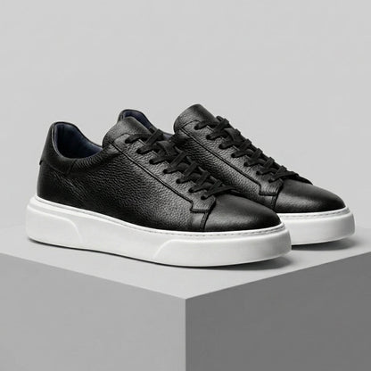 Sneakers Noir en Cuir - Tres Confortable