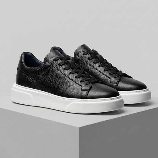 Sneakers Noir en Cuir - Tres Confortable