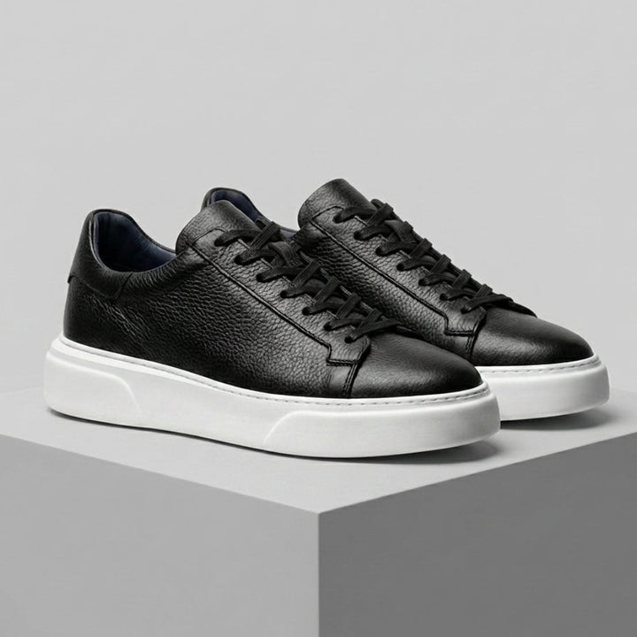 Sneakers Noir en Cuir - Tres Confortable