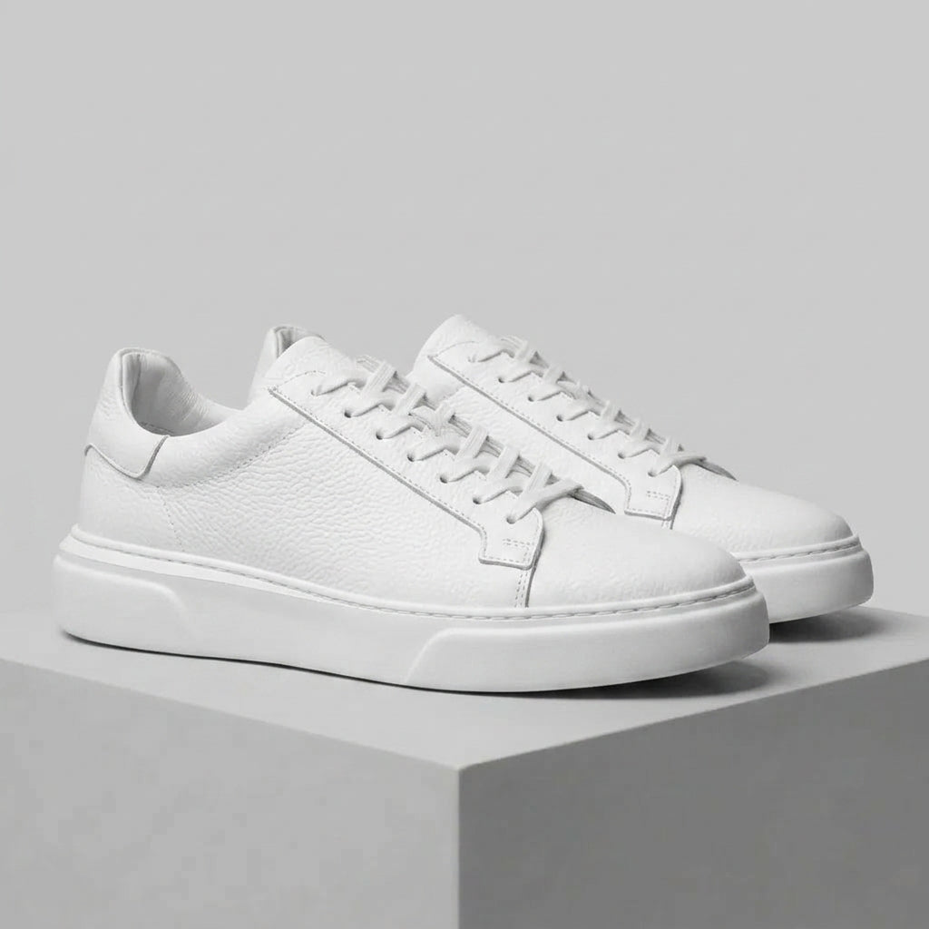 Sneakers Blanc en Cuir - Tres Confortable