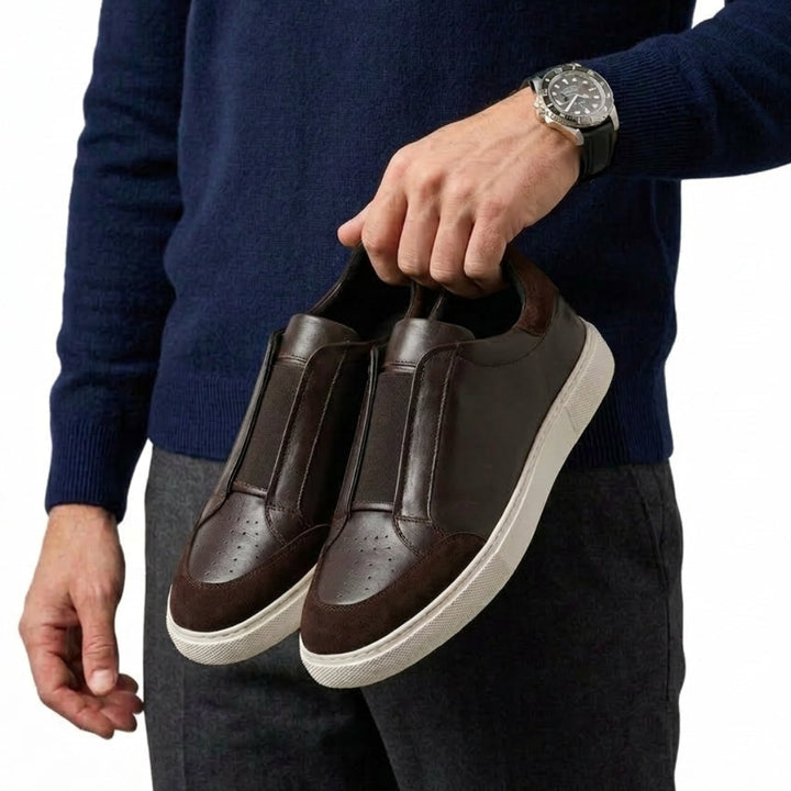 Sneakers Marron en Cuir - Tres Confortable